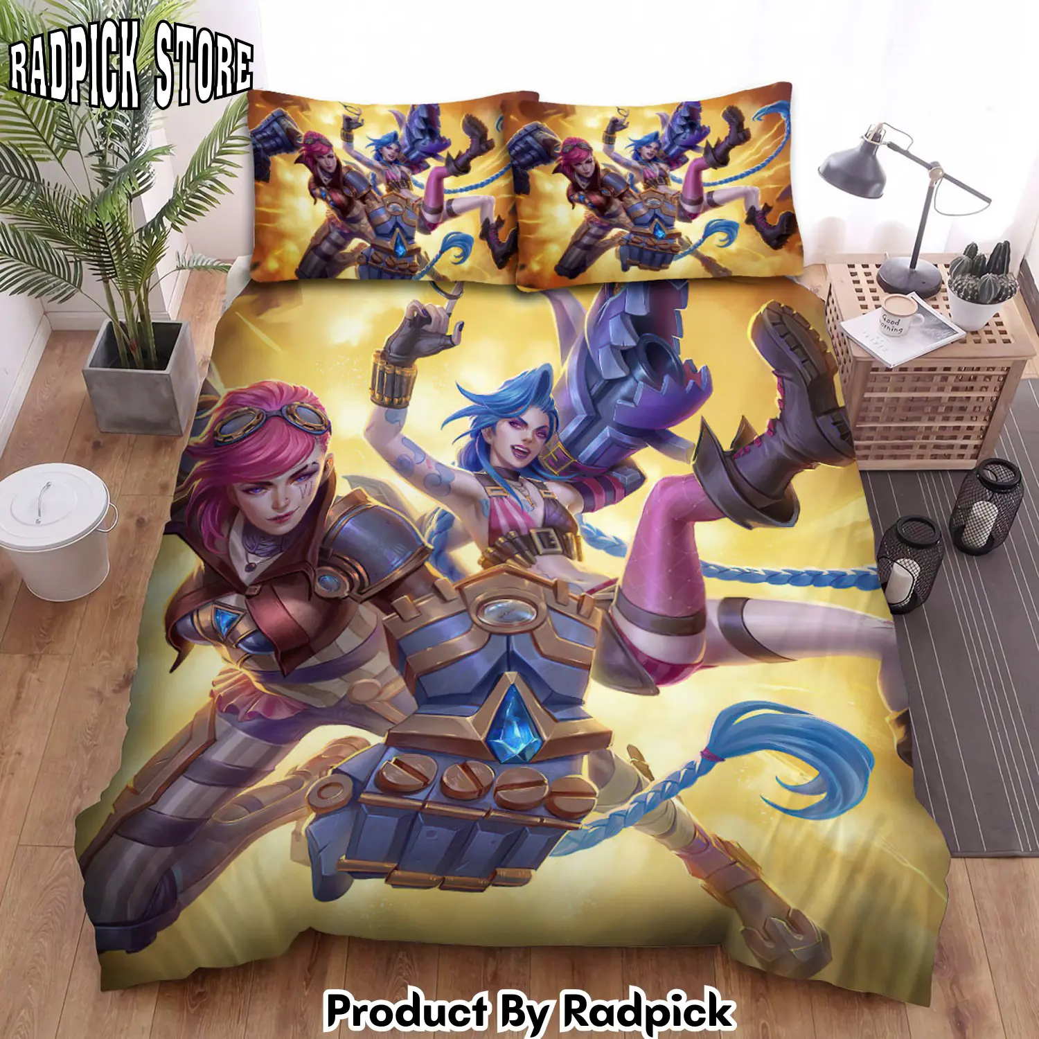 Radpick arcane jinx and vi side by side bed sheets spread duvet cover bedding sets rp3278730